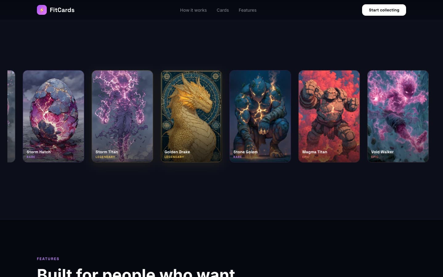 FitQuest card showcase